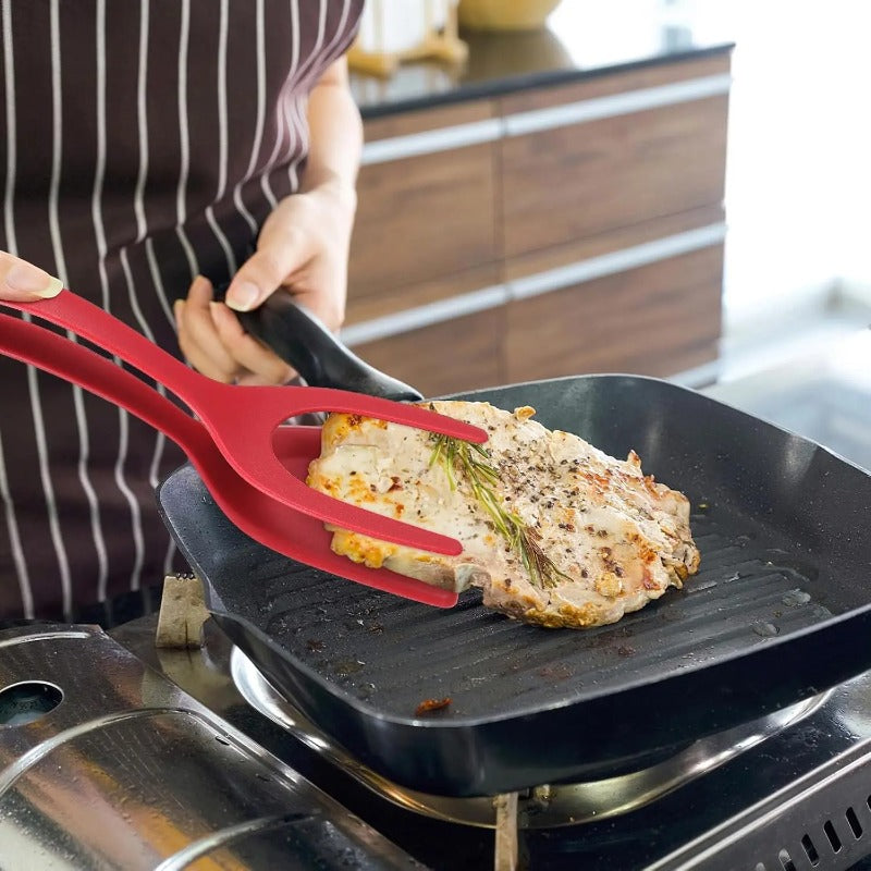 Silicone Spatula Tongs — Kitchen Mixing Tongs