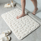 Cobblestone Quick-Dry Coral Bath Mat