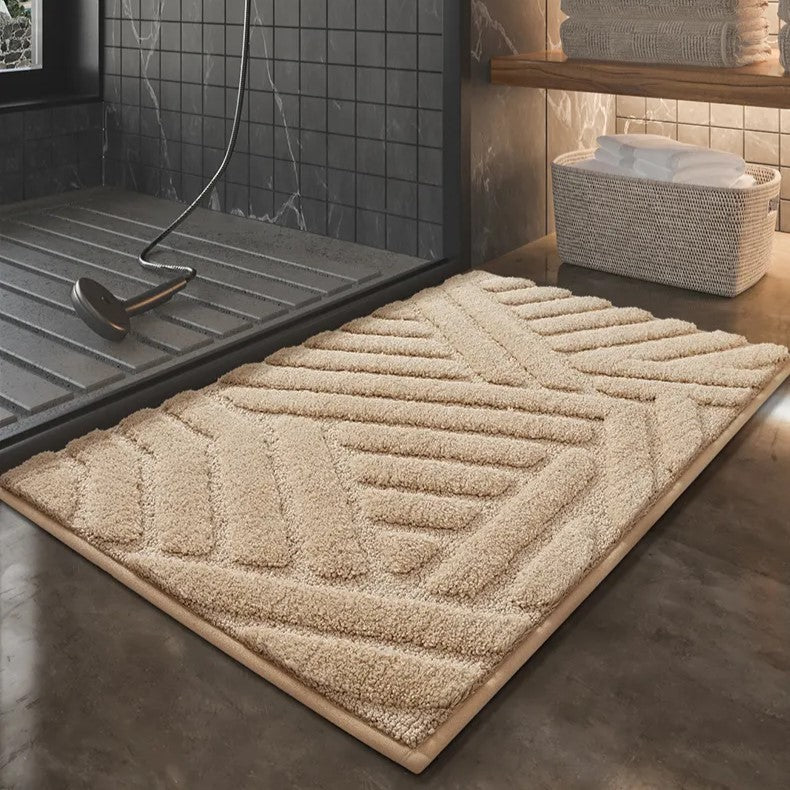 Nordic Comfort Plush Bath Mat — Non Slip Bathroom Rug, Luxury Shag Floor Mat, Absorbent Shower Mat, Scandinavian Bath Decor - View 2