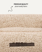 Beige Teddy Sofa Dog Bed — Plush Faux Fur Pet Couch, Orthopedic Support for Small Medium Dogs, Washable Removable Cover, Luxury Indoor Pet Furniture - View 6