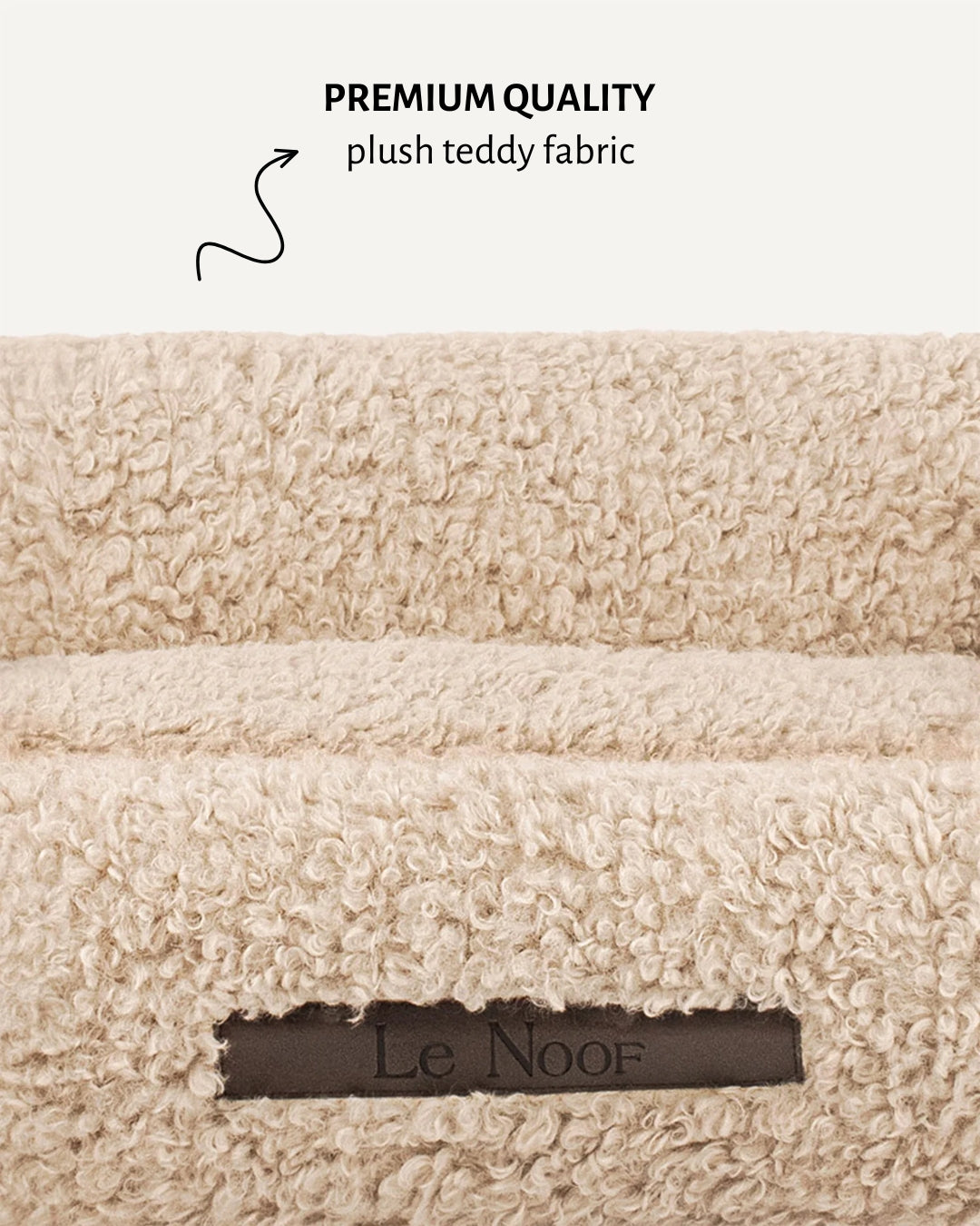 Beige Teddy Sofa Dog Bed — Plush Faux Fur Pet Couch, Orthopedic Support for Small Medium Dogs, Washable Removable Cover, Luxury Indoor Pet Furniture - View 6