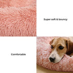 Round Dog Bed — Cozy Donut Cuddler for Small Medium Dogs, Plush Bolster Nest Bed, Anti-Anxiety Calming Pet Bed, Machine Washable Comfort Sleep Bed - View 6