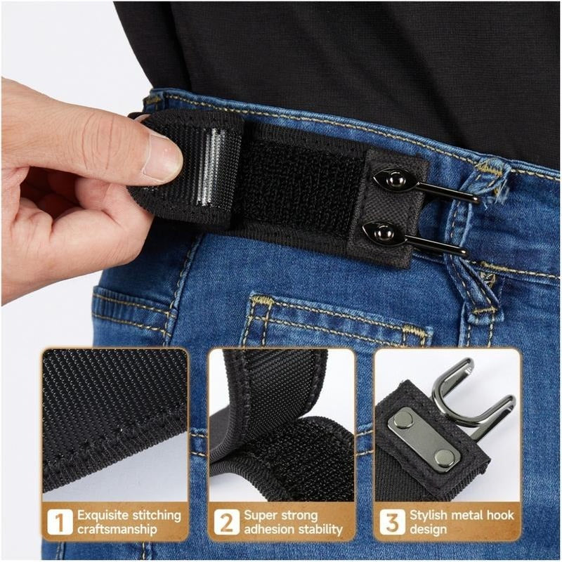 Invisible Tactical Stretch Belt — Zero-Buckle Design