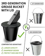 Grease Bucket with Lid