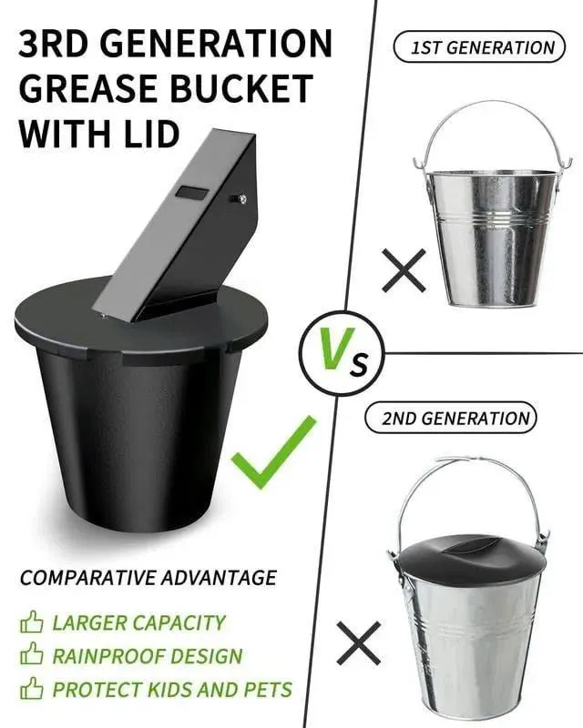 Grease Bucket with Lid
