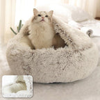 Calming Nest Pet Bed — Deep Donut Cuddler for Dogs Cats, Anti-Anxiety Cozy Cave Bed, Plush Bolster for Small Medium Pets, Washable Comfort Sleep Bed - View 6