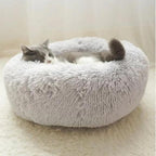 Calming Pet Bed — Self-Warming Dog Cat Couch, Anti-Anxiety Plush Donut Bed, Cozy Nest for Small Medium Pets, Machine Washable Comfort Bed - View 4