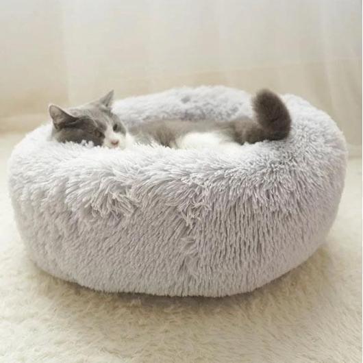 Calming Pet Bed — Self-Warming Dog Cat Couch, Anti-Anxiety Plush Donut Bed, Cozy Nest for Small Medium Pets, Machine Washable Comfort Bed - View 4