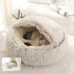 Calming Nest Pet Bed — Deep Donut Cuddler for Dogs Cats, Anti-Anxiety Cozy Cave Bed, Plush Bolster for Small Medium Pets, Washable Comfort Sleep Bed - View 5