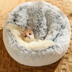 Calming Nest Pet Bed — Deep Donut Cuddler for Dogs Cats, Anti-Anxiety Cozy Cave Bed, Plush Bolster for Small Medium Pets, Washable Comfort Sleep Bed - View 4
