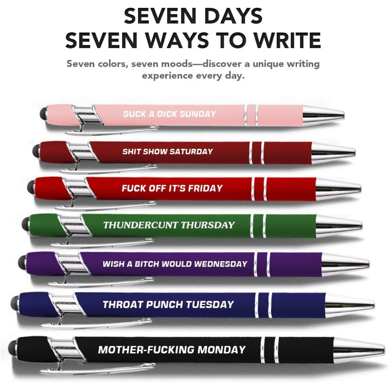 Funny Office Stylus Pen Set — Multi-Pack