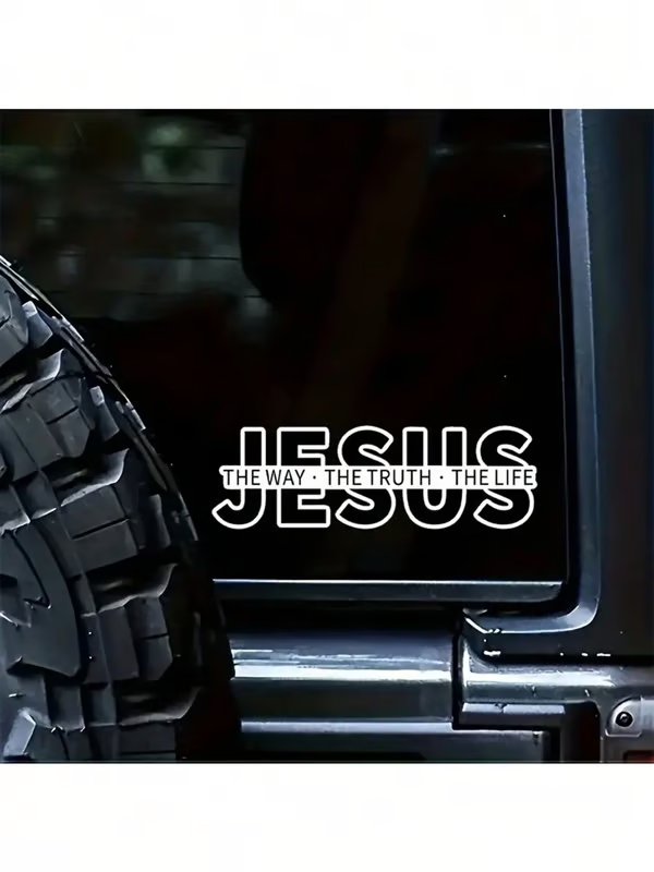 Christian Vinyl Car Sticker — 'The Way, The Truth, The Life'