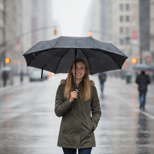 12-Rib Large Foldable Windproof Umbrella