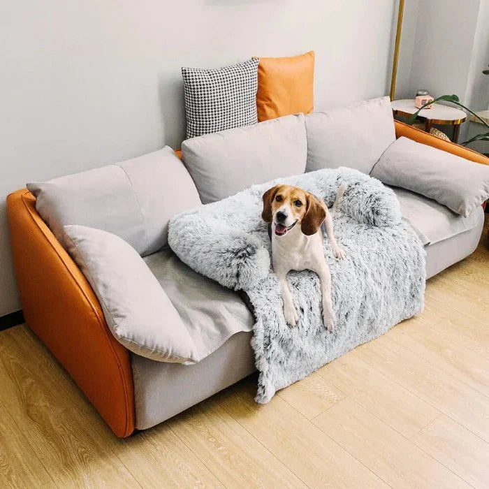 Dog Couch Bed — Plush Bolster Pet Sofa, Orthopedic Support for Medium Dogs, Washable Removable Cover, Cozy Indoor Dog Furniture, Comfortable Lounger - View 2