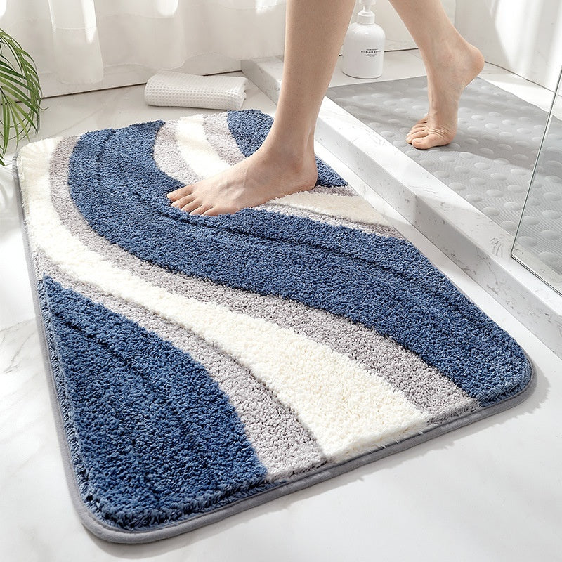 Soft Plush Bathroom Mat — Non-Slip Bath Tub Rug Absorbent Microfiber Shower Mat Skid-Resistant Bathroom Floor Rug Vanity - View 2
