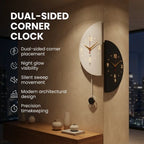 Luxury Dual-Sided Corner Wall Clock — Double Face Clock Indoor Outdoor Retro Wall Clock for Home Decor Silent Non-Tickin - View 2