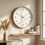 Modern Wooden Wall Clock — Silent Non-Ticking Wall Clock Minimalist Home Decor Living Room Bedroom Clock Battery Operate - View 2