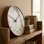 Modern Wooden Wall Clock — Silent Non-Ticking Wall Clock Minimalist Home Decor Living Room Bedroom Clock Battery Operate - View 4