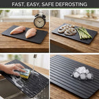 InstaDefrost Aluminum Tray — Rapid Thawing Board, Defrost Plate for Meat, Quick Kitchen Tool, Fast Frozen Food Thawer - View 4