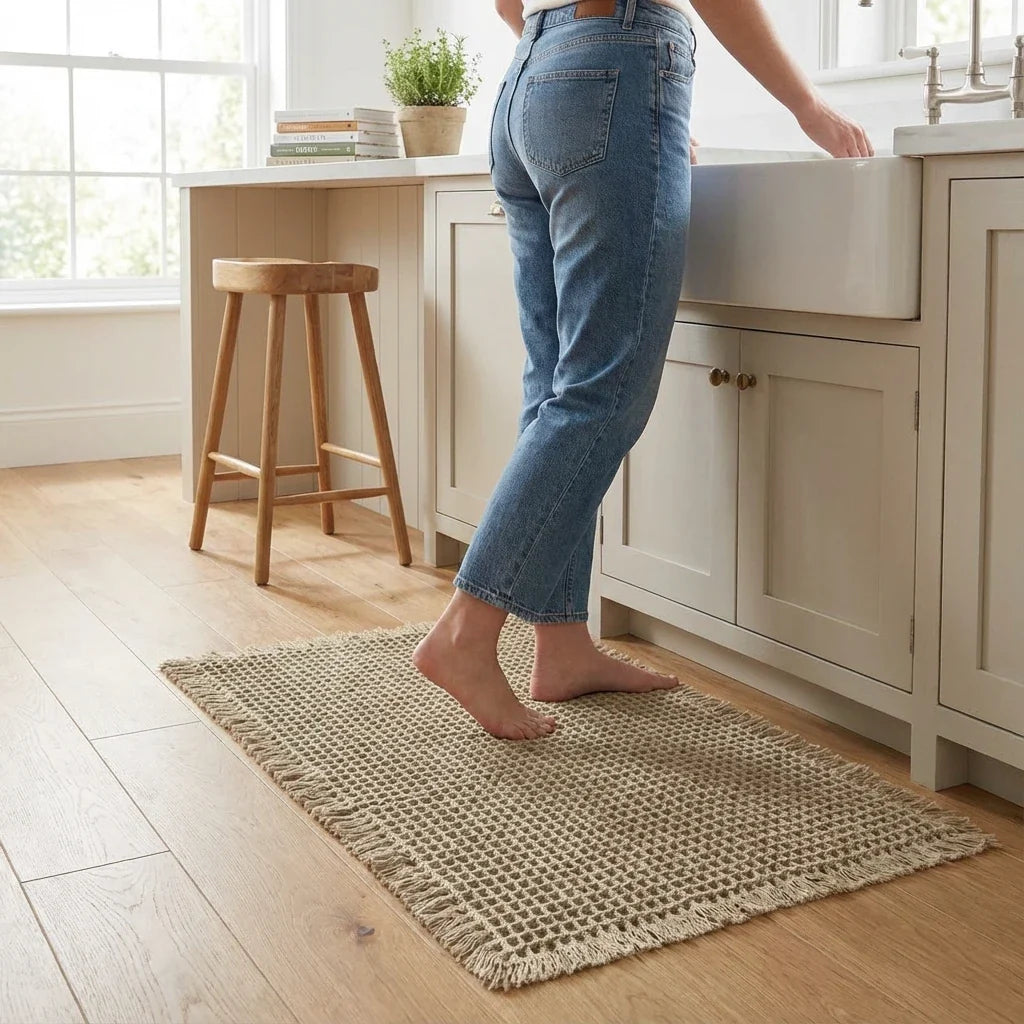 QuickDry Waffle Bath Mat - Super Absorbent