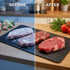InstaDefrost Aluminum Tray — Rapid Thawing Board, Defrost Plate for Meat, Quick Kitchen Tool, Fast Frozen Food Thawer - View 2