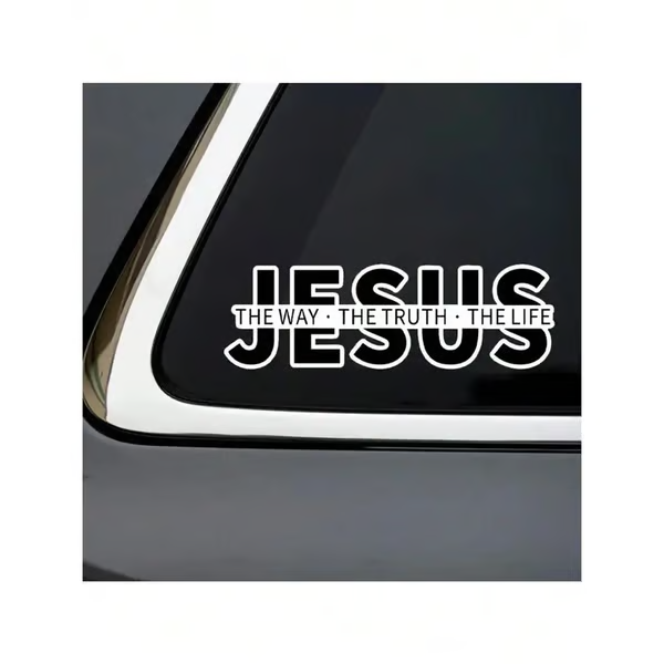 Christian Vinyl Car Sticker — 'The Way, The Truth, The Life'