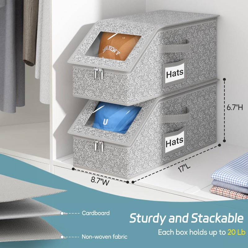Baseball Cap Organizer — Stackable Hat Storage Rack