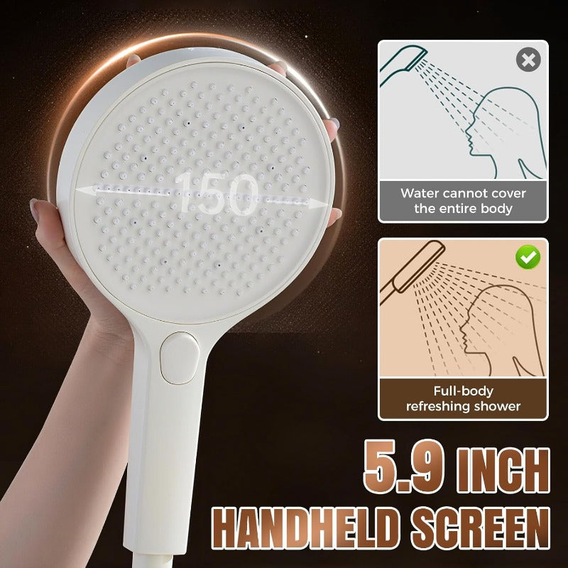 HydroEase Air-Boost 5.9" High-Pressure Handheld Shower Head