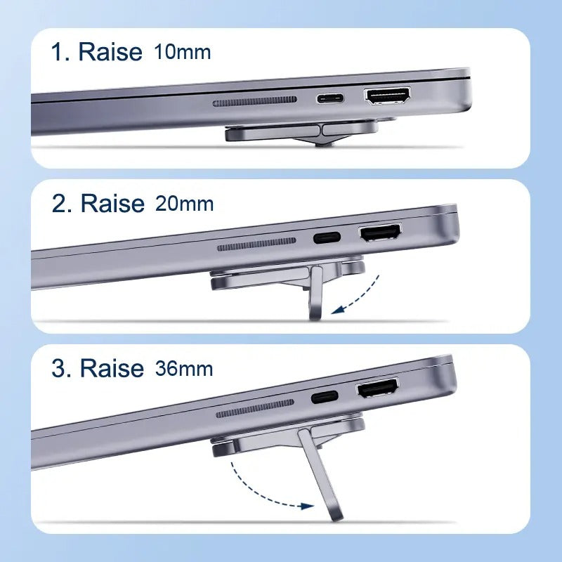 Invisible Aluminum Laptop Stand — Portable Riser