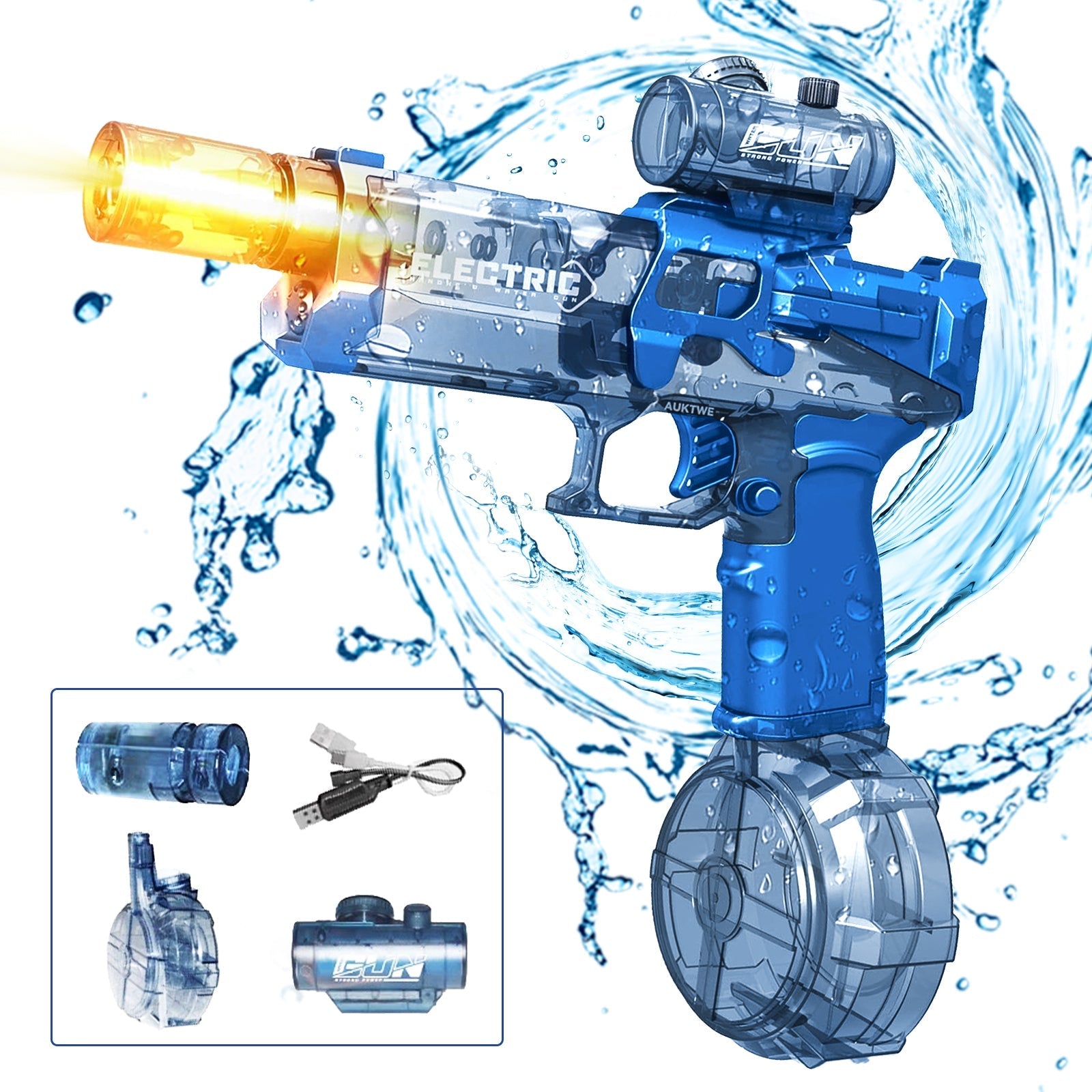 High Capacity Water Gun — Beach Pool Squirt Gun for Adults Kids Long Range Water Blaster Summer Swimming Pool Toy Pump A - View 2
