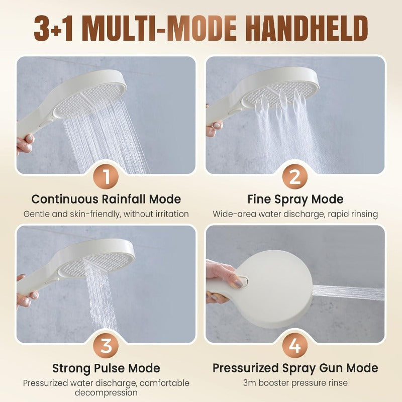 HydroEase Air-Boost 5.9" High-Pressure Handheld Shower Head
