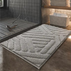 Nordic Comfort Plush Bath Mat — Non Slip Bathroom Rug, Luxury Shag Floor Mat, Absorbent Shower Mat, Scandinavian Bath Decor - View 3