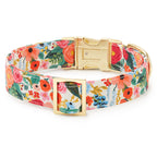 Garden Party Dog Collar — Floral Print Pet Necklace, Adjustable Nylon Dog Collar for Small Medium Breeds, Lightweight Everyday Walking Collar, Cute Designer Accessory - View 2