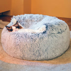 Calming Nest Pet Bed — Deep Donut Cuddler for Dogs Cats, Anti-Anxiety Cozy Cave Bed, Plush Bolster for Small Medium Pets, Washable Comfort Sleep Bed - View 2