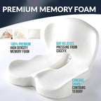 Non-Slip Memory Foam Car Seat Cushion — Ergonomic