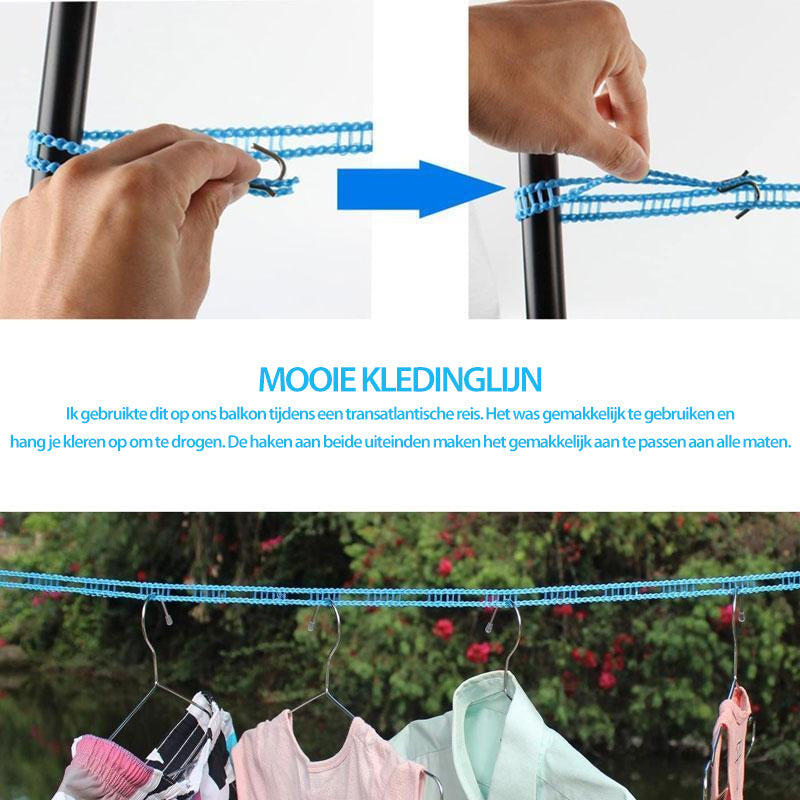 Windproof Non-Slip Clothesline - Outdoor Drying Line