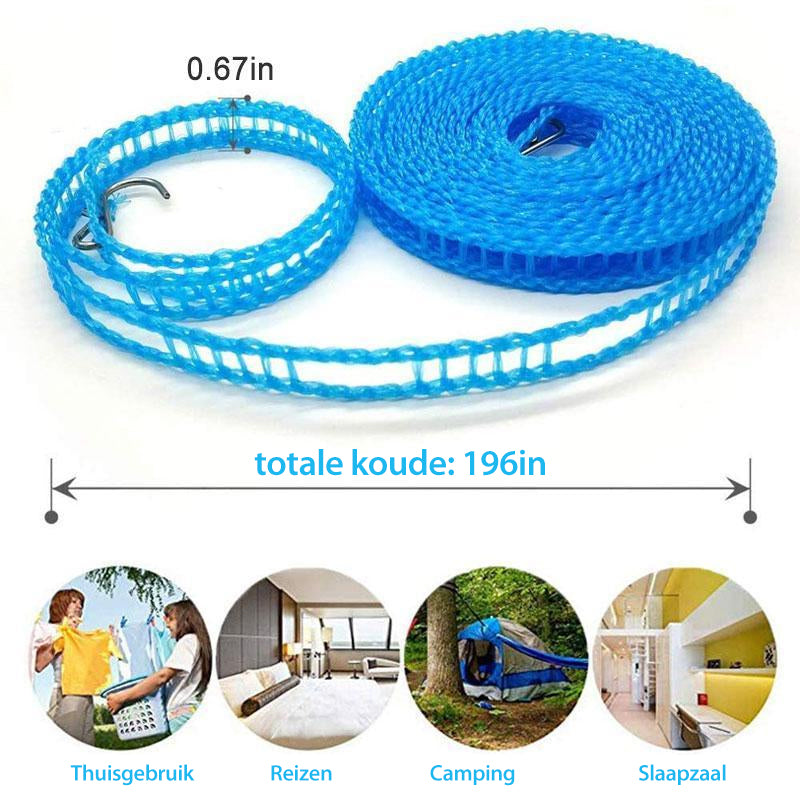 Windproof Non-Slip Clothesline - Outdoor Drying Line