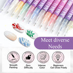 12-Color Nail Art Pens Set