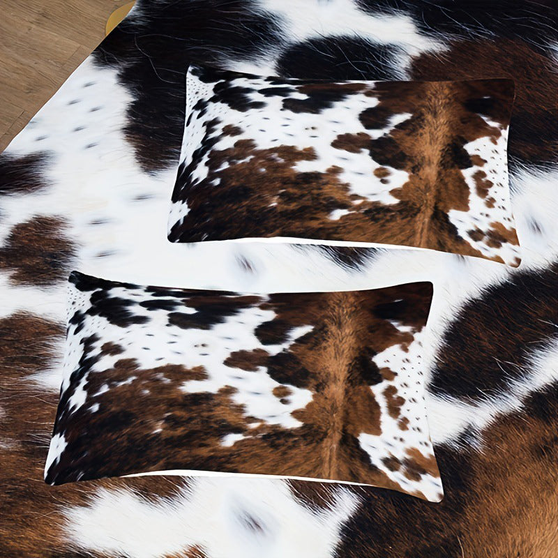 Cow Print Duvet Cover — Soft Microfiber Bedding Set