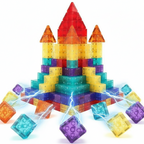 Magnetic Building Block Set STEM Construction Toy Kids Educational Tiles Creative Stacking Preschool Learning - View 2
