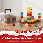 Magnetic Building Block Set STEM Construction Toy Kids Educational Tiles Creative Stacking Preschool Learning - View 4