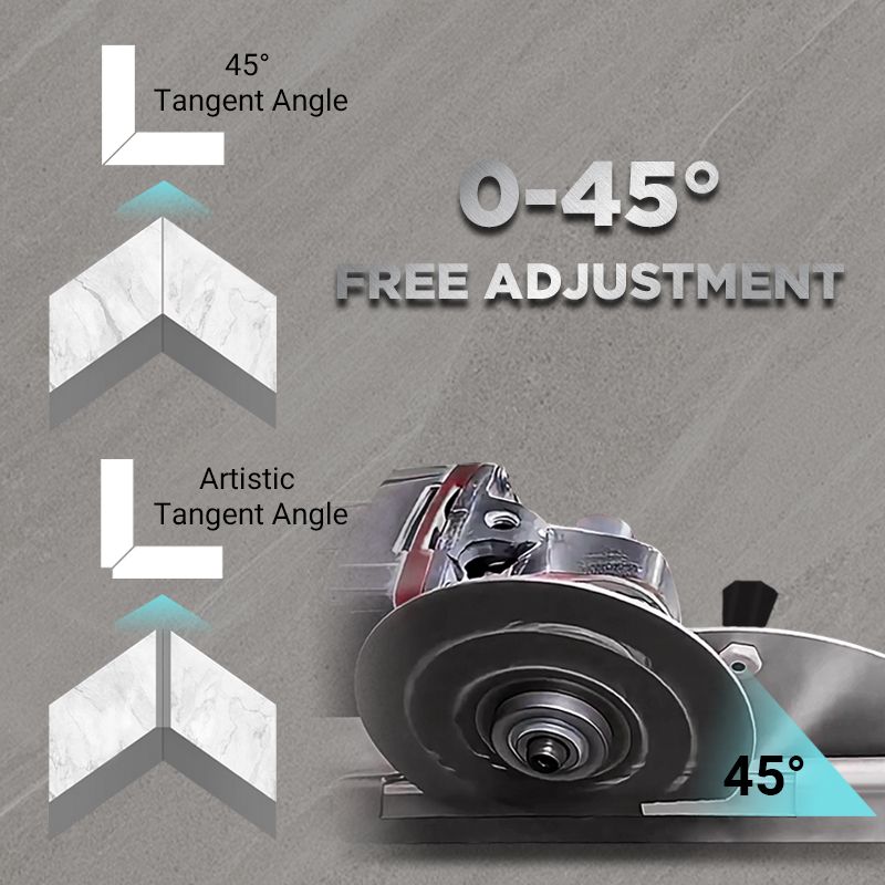 Angle Grinder Stand for 45° Tile Chamfer Cutting