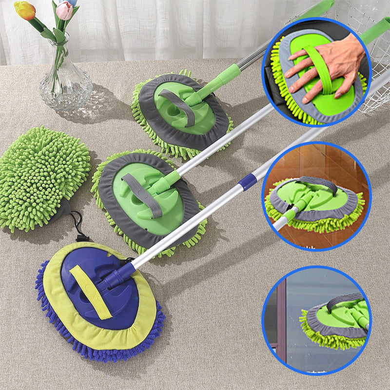 Aluminum Telescopic Car Wash Mop — Microfiber Head