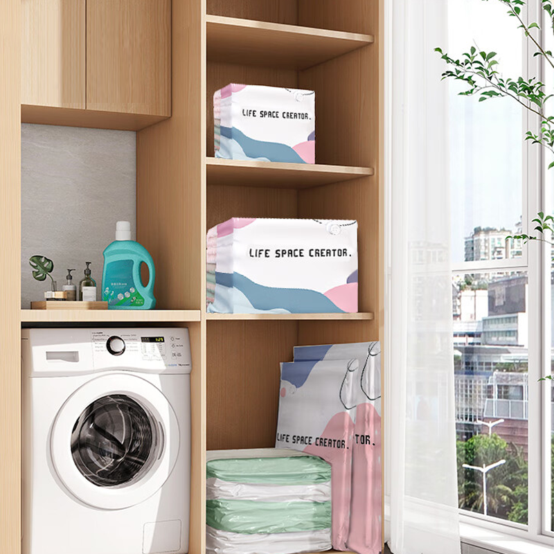 No-Pump Vacuum Storage Bags — Space-Saving Set