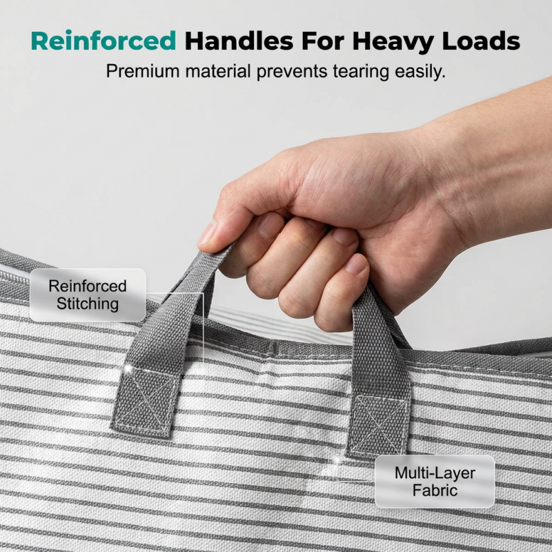 Large Collapsible Storage Bag with Handles — Space-Saving