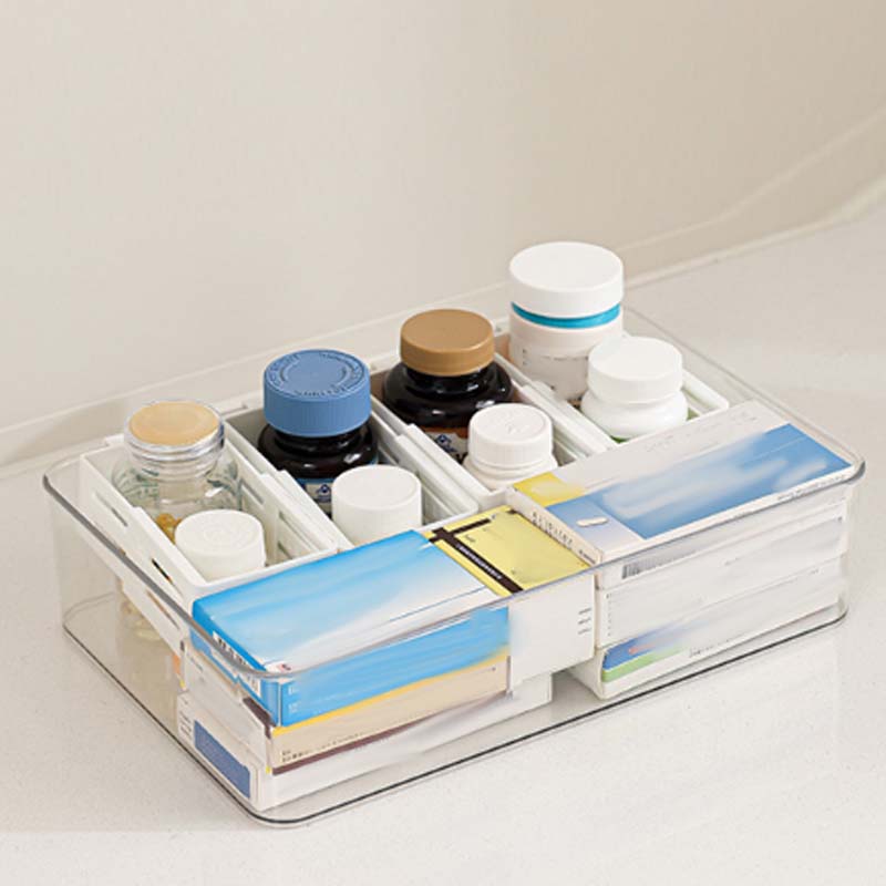Adjustable Fridge Organizer Divider — Clear Plastic