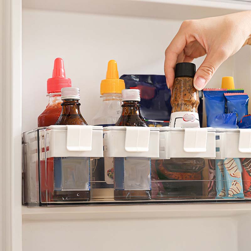 Adjustable Fridge Organizer Divider — Clear Plastic