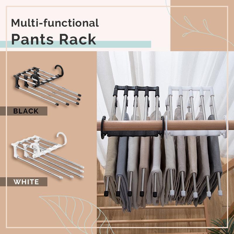 Telescopic Folding Pants Storage Rack Closet Organizer Multifunctional Hanger Space-Saving Adjustable Wardrobe - View 4