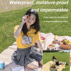 Waterproof Foldable Picnic Blanket — Large Outdoor Mat, Portable Beach Ground Cover, Camping Travel Pad, Plaid Blanket - View 2