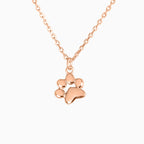 Teeny Tiny Paw Necklace — Sterling Silver Pet Paw Print Pendant, Minimalist Dog Cat Jewelry, Adjustable Chain Gift for Pet Lovers, Delicate Animal Lover Accessory - View 3